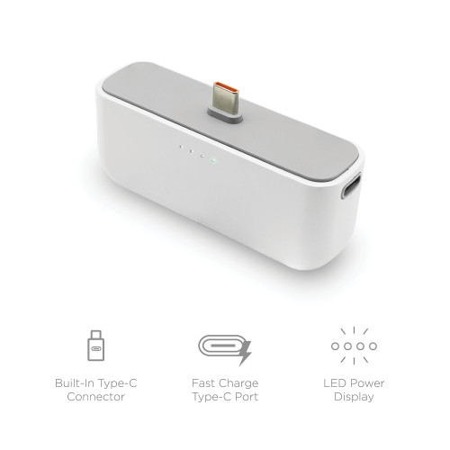 Gemini Two Piece Shareable 10,000 mAh Power Bank with Charging Cable Loop Gemini Two Piece Shareable 10,000 mAh Power Bank with Charging Cable Loop