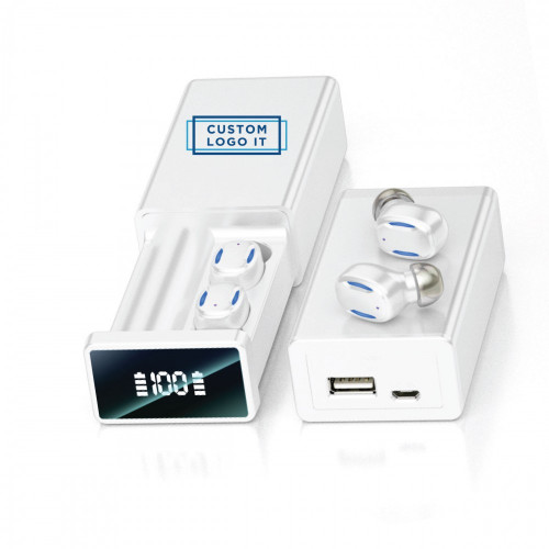 IPX5 Waterproof Custom Logo Lux Earbuds & Power Bank