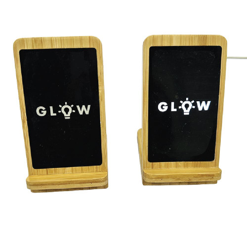 Lux Glow Bamboo Wireless Standing Charger Lux Glow Bamboo Wireless Standing Charger