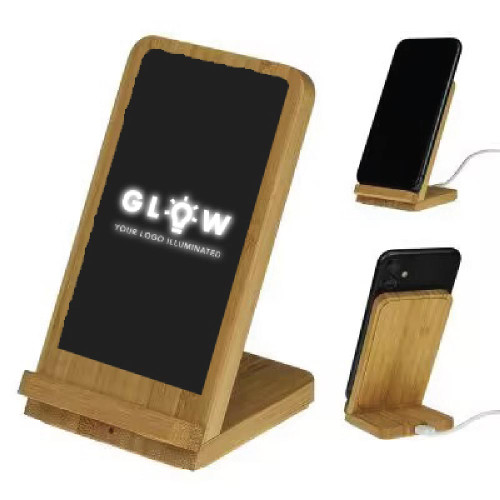 Lux Glow Bamboo Wireless Standing Charger Lux Glow Bamboo Wireless Standing Charger