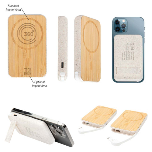 Mag Max Bamboo Wireless Charger Power Bank Mag Max Bamboo Wireless Charger Power Bank