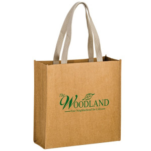 Tidal Wave Washable Kraft Paper Tote Bag with Web Handle Tidal Wave Washable Kraft Paper Tote Bag with Web Handle