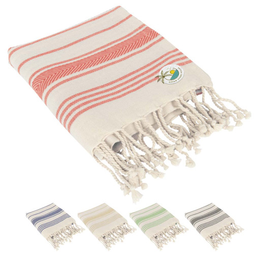 Embroidered Bungalow Beach Towel Embroidered Bungalow Beach Towel