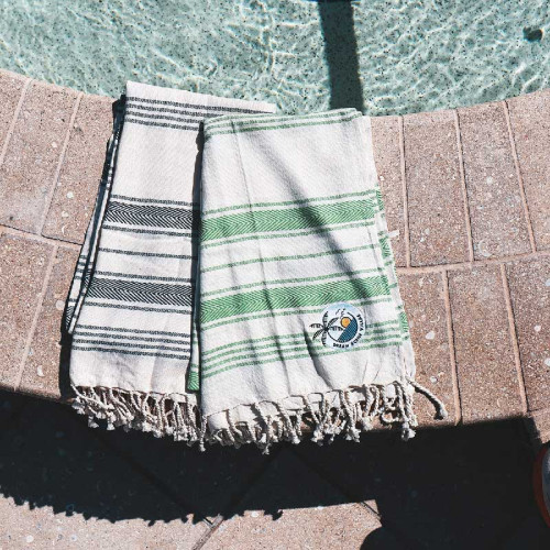 Embroidered Bungalow Beach Towel Embroidered Bungalow Beach Towel