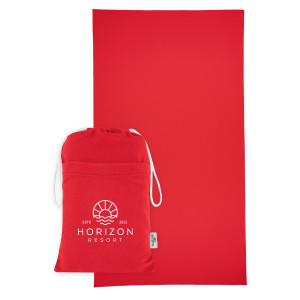 Sand-Free rPET Beach Towel with Pouch