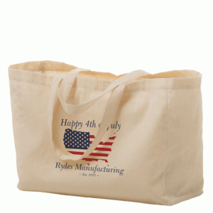 Cotton Canvas Tote Bag - 16x6x12