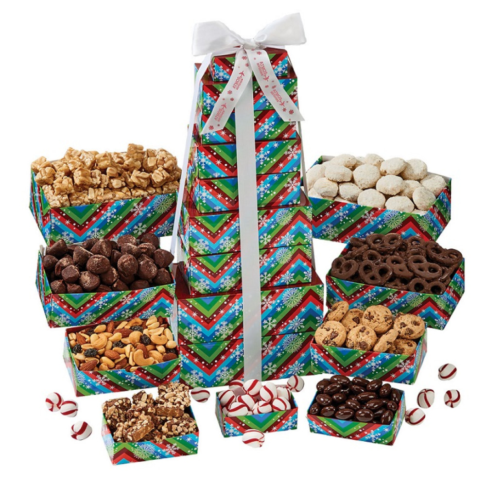 Luxury nine tier gourmet food tower corporate gift